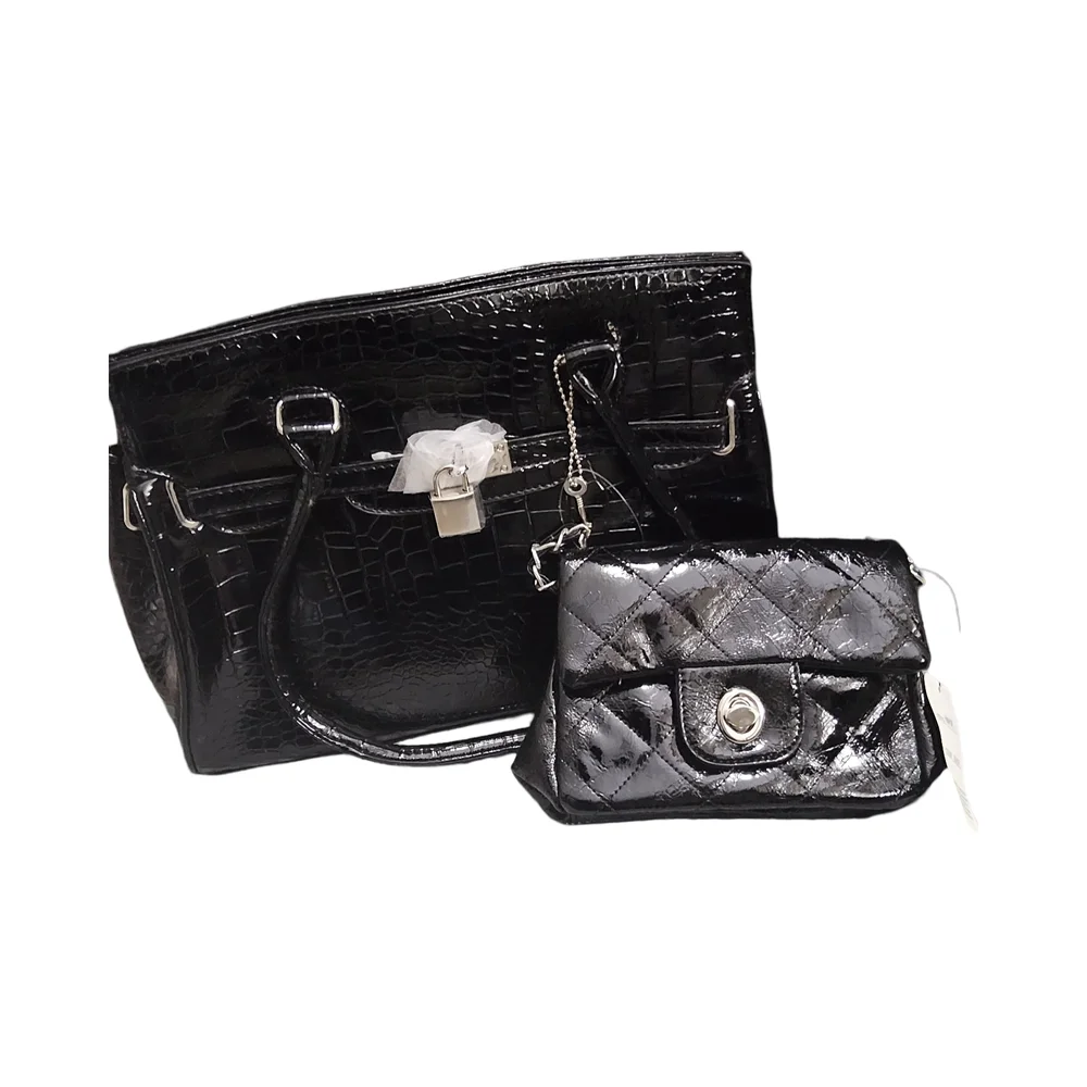 New Elegant Black Handbag 1 shoulder and 1 crossbody